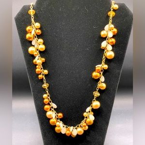 N203 the Loft champagne faux pearls